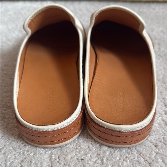 VINCE Women’s White Canella Leather Platform Slip-On Shoes - Picture 6 of 7